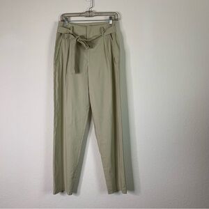 Rag & bone Womens Roxie tan linen blend belted tapered trousers 2